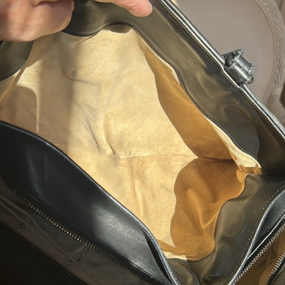 BOTTEGA VENETA Padded Black Intrecciato-Trimmed Leather Satchel. RT $ 3998. - Picture 10 of 16